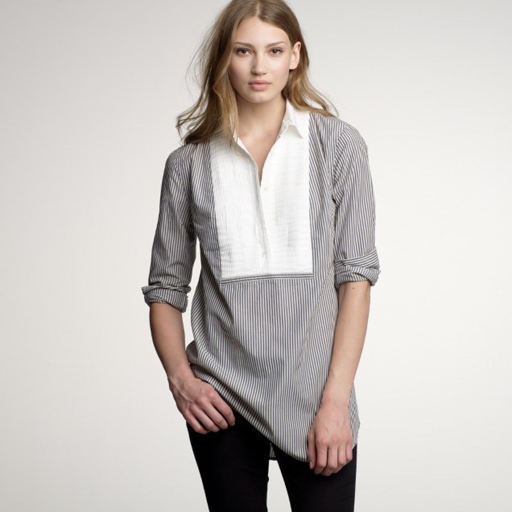 J. Crew Stripe Tux Tunic